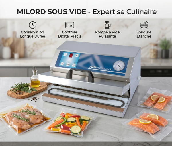 Machine sous-vide semi-professionnelle V30 S – Aspiration extérieure